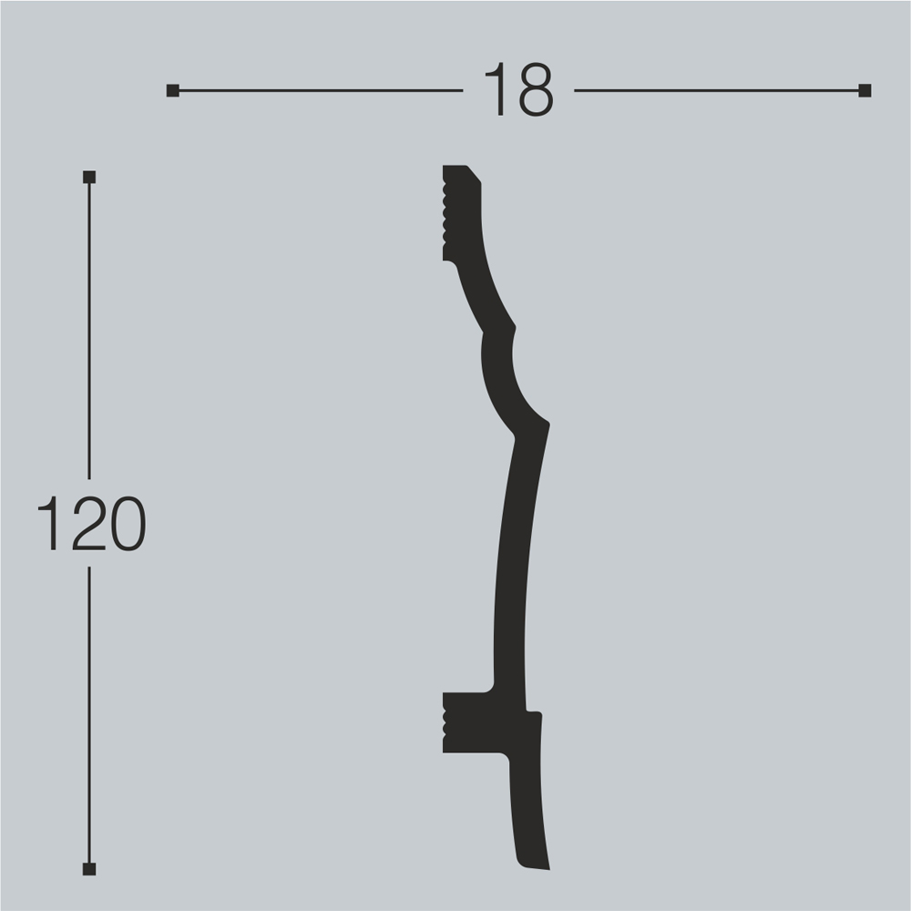 Плинтус напольный Bello Deco XPS П19 120х18х2000