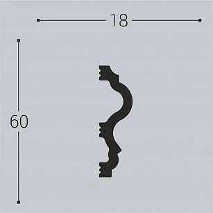 Молдинг Bello Deco XPS М6 60х18х2000 текстура