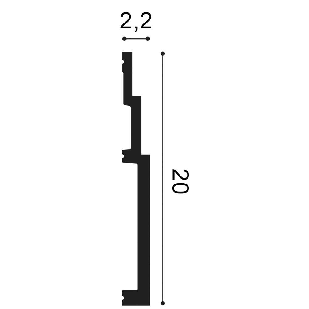 Плинтус из дюрополимера Orac Decor SX181 2000х200х22