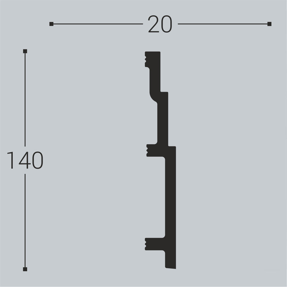 Плинтус напольный Bello Deco XPS П13 140х20х2000