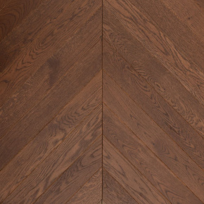 Паркет Елка Французская Lab Arte Chevron Дуб Рустик Табак лак 400/348х90х14/3/60° в интерьере