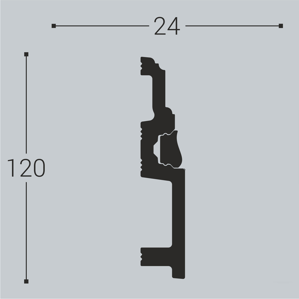 Плинтус напольный Bello Deco XPS П6 120х24х2000