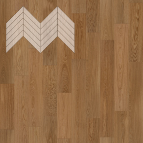 Паркет Елка Французская Lab Arte Chevron Дуб Рустик Гридж лак 600/510х90х14/3/45° в интерьере