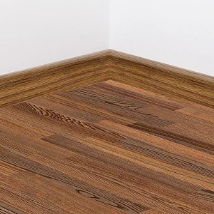 Плинтус шпонированный Tarkett WALNUT 60х16х2400 в интерьере