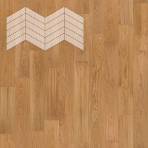 Паркет Елка Французская Lab Arte Chevron Дуб Селект лак 400/348х90х14/3/60° в интерьере