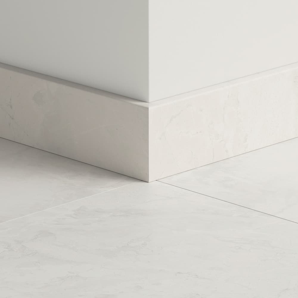 Плинтус ПВХ прямой для LVT Pergo PGVSK40169 Белый Альпийский Камень 2400х12х58
