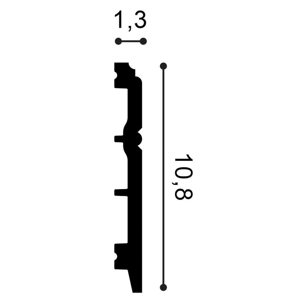 Плинтус из дюрополимера Orac Decor SX105 2000х108х13