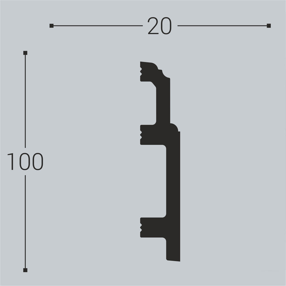 Плинтус напольный Bello Deco XPS П10 100х20х2000