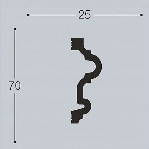 Молдинг Bello Deco XPS М24 70х25х2000 текстура