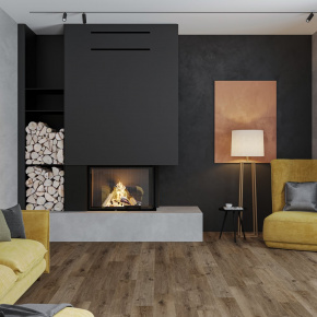 SPC Ламинат Alta Step Дуб Рустикальный 1218х180х5 (2,6309 м2) SPC8805 в интерьере